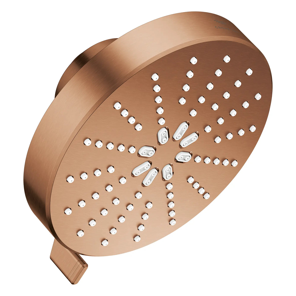 Rainshower Aqua 140 Multi Spray 5 1/2" Shower Head with AquaBooster 1.75 GPM (6.6 L/min) // BRUSHED WARM SUNSET // 283787_Aquabooster_SiloRight_111611DL00_111659DL00_0001_April2026_0_CDNwebp.webp