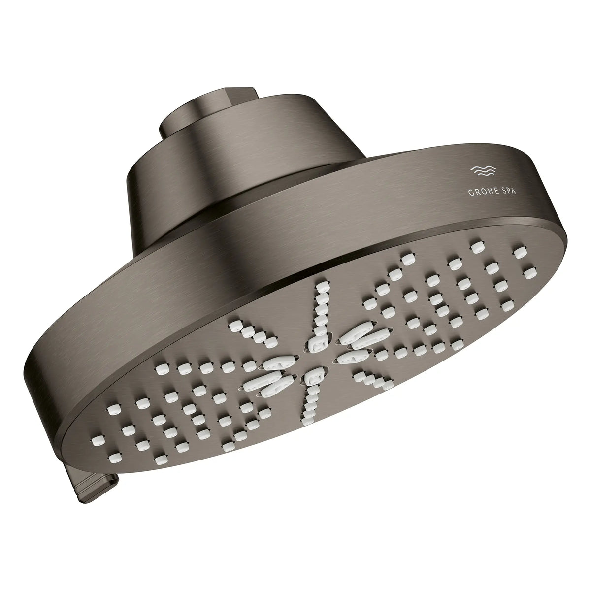 Rainshower Aqua 140 Multi Spray 5 1/2" Shower Head with AquaBooster 1.75 GPM (6.6 L/min) // BRUSHED HARD GRAPHITE // 283788_Aquabooster_SiloRight_111611AL00_111659AL00_0004_April2026_0_CDNwebp.webp