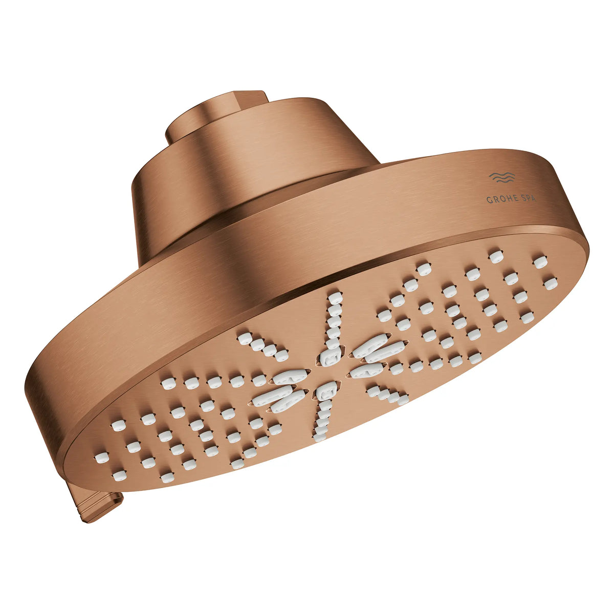 Rainshower Aqua 140 Multi Spray 5 1/2" Shower Head with AquaBooster 1.75 GPM (6.6 L/min) // BRUSHED WARM SUNSET // 283789_Aquabooster_SiloRight_111611DL00_111659DL00_0002_April2026_0_CDNwebp.webp