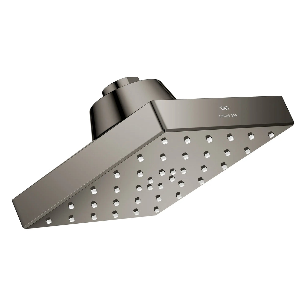 Rainshower Aqua Single Spray 5 1/2" Square Showerhead with AquaBooster 1.75 GPM (6.6 L/min) // HARD GRAPHITE // 283791_Aquabooster_SiloRight_111661A000_111668A000_010_01_0001_April2026_0_CDNwebp.webp