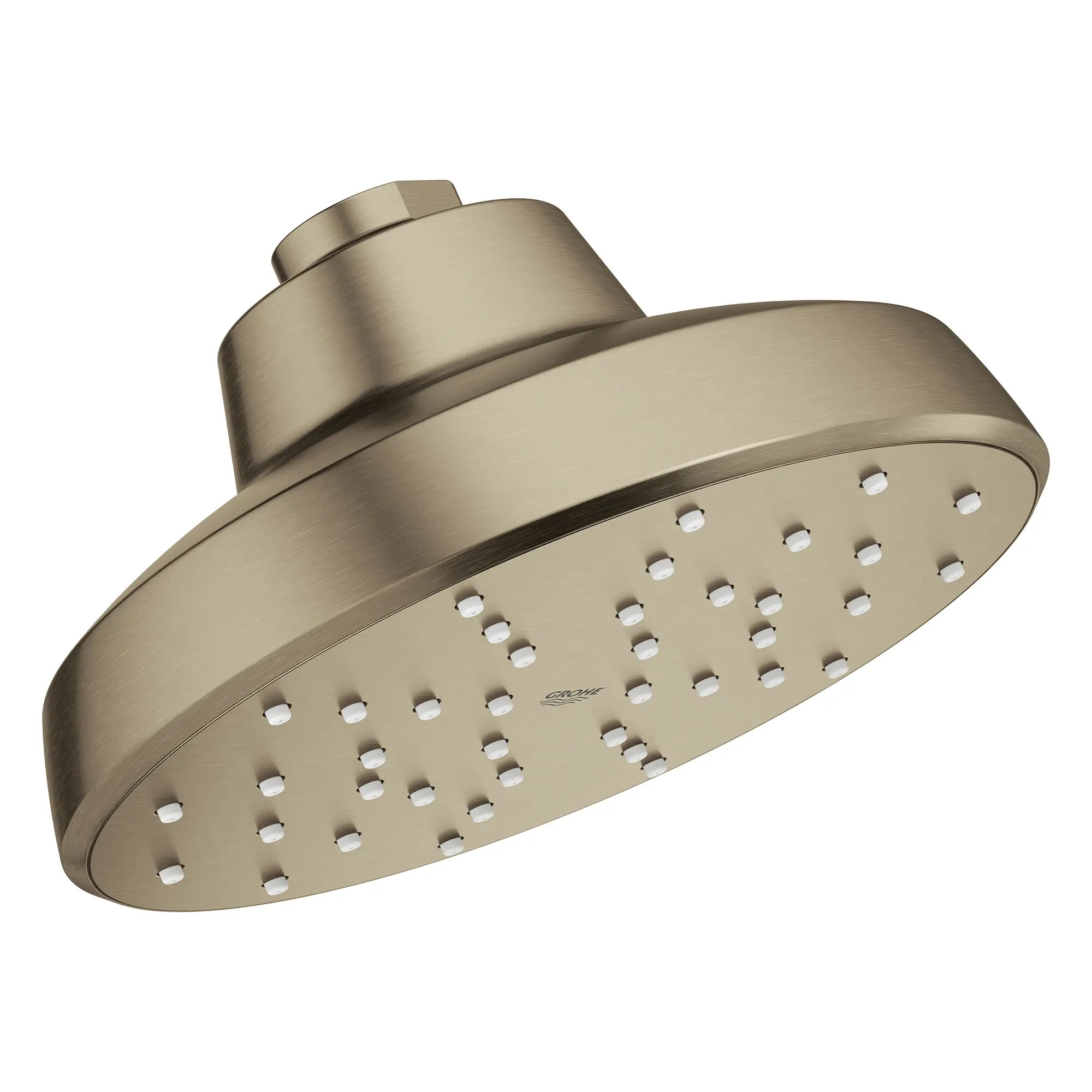 Tempesta 140 with AquaBooster Round Single Spray Shower Head 1.75 GPM (6.6L/min) // BRUSHED NICKEL INFINITYFINISH // 283829_Aquabooster_SiloRight_111727EN00_0003_April2026_0_CDNwebp.webp