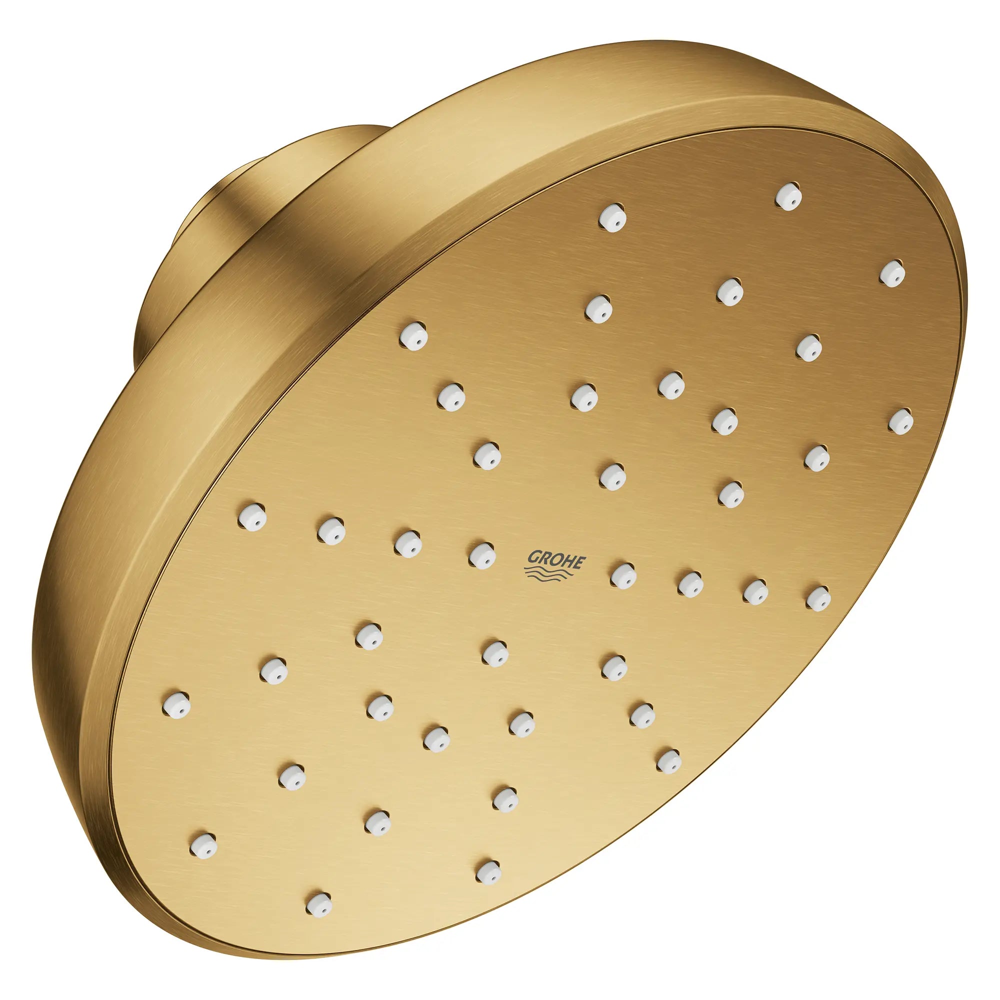 Tempesta 140 with AquaBooster Round Single Spray Shower Head 1.75 GPM (6.6L/min) // BRUSHED COOL SUNRISE // 283830_Aquabooster_SiloRight_111727GN00_0001_April2026_0_CDNwebp.webp