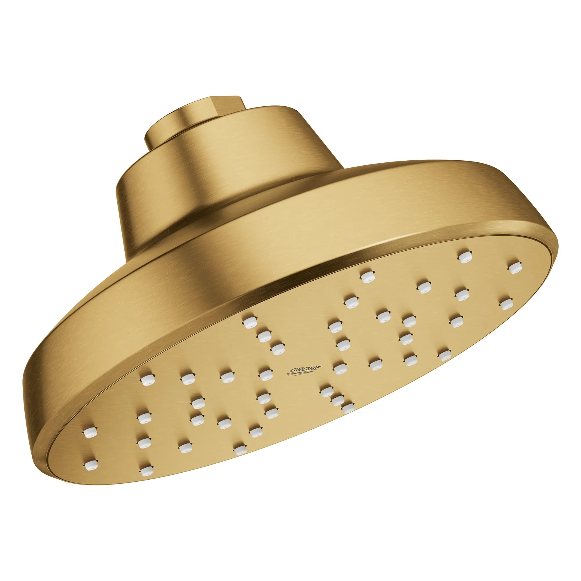 Tempesta 140 with AquaBooster Round Single Spray Shower Head 1.75 GPM (6.6L/min) // BRUSHED COOL SUNRISE // 283831_Aquabooster_SiloRight_111727GN00_0002_April2026_0_CDNwebp.webp