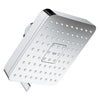 [1117210000] Euphoria 140 with AquaBooster Square Multi Spray Shower Head 1.75 GPM (6.6L/min) - Hard Graphite