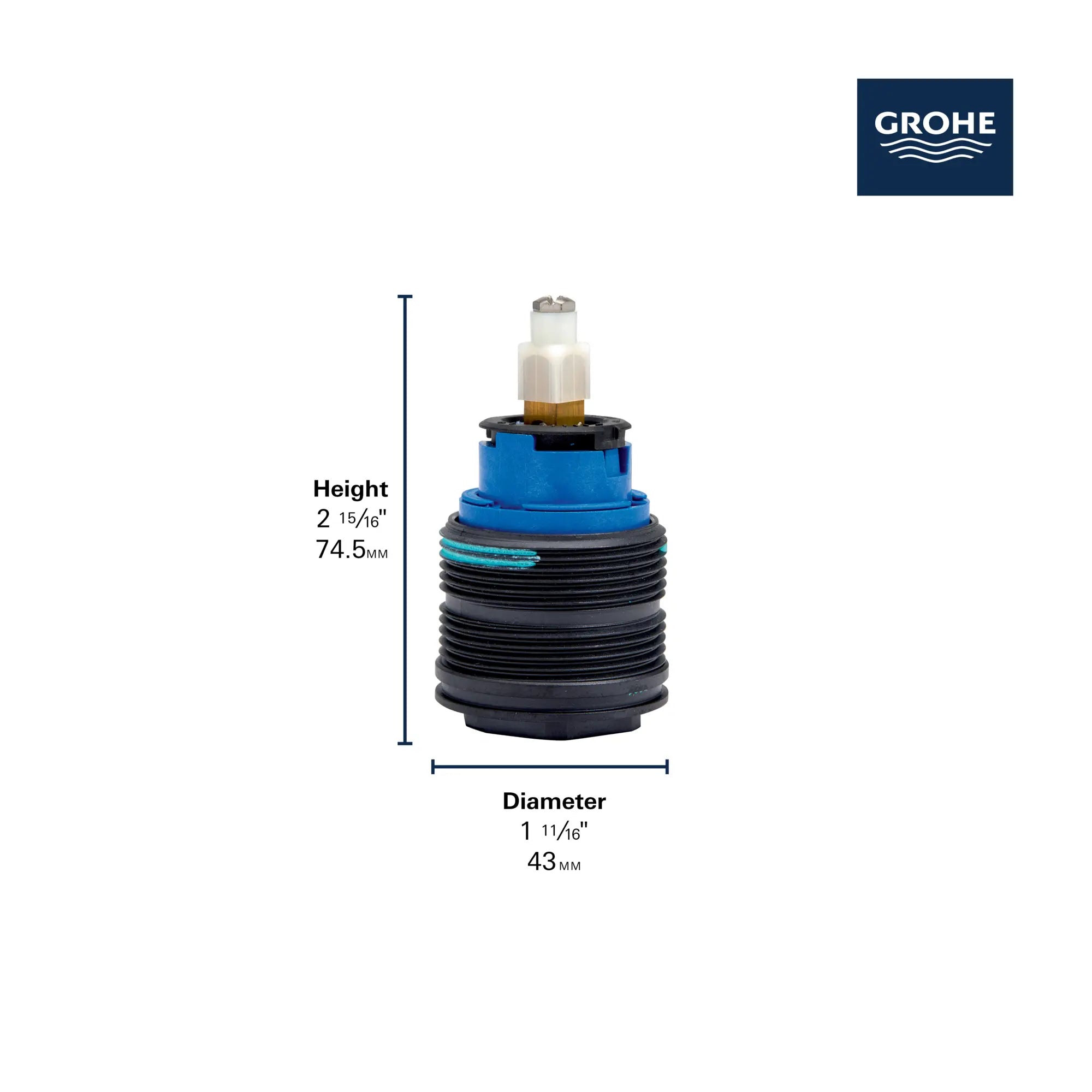 Cartridge // GROHE STARLIGHT CHROME // 284042_ReplacePart_Infographic_46374000_0001_JAN2026_0_CDNwebp.webp