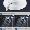 [111746GN00] Tempesta 140 with AquaBooster Round Multi Spray Shower Head 1.75 GPM (6.6L/min) - Brushed Cool Sunrise