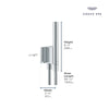 [105096AL00] Rainshower Aqua Dual Spray Stick Handshower w/Magnetic Holder 1.75 GPM (6.6 L/min) - Brushed Hard Graphite