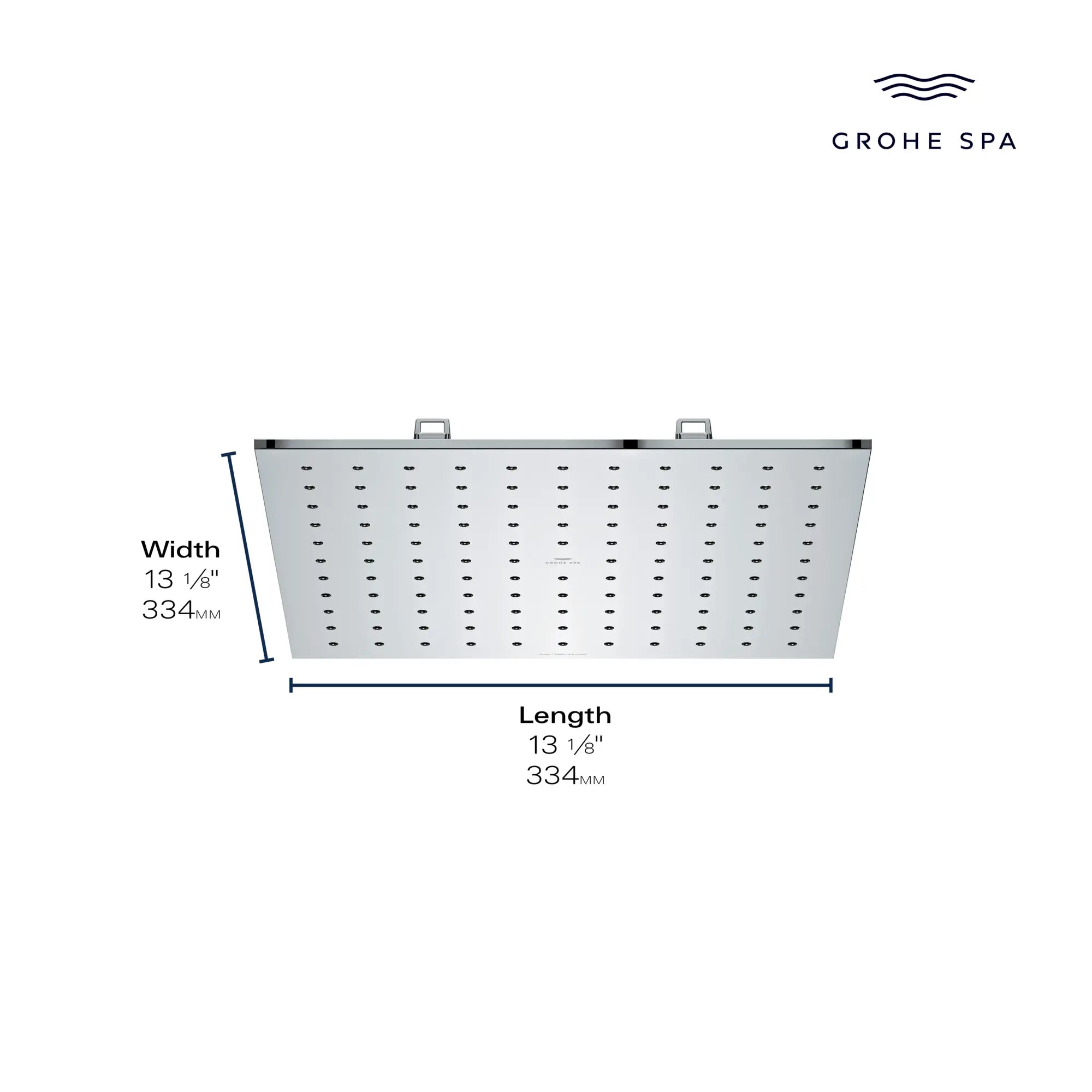 Rainshower Aqua Tiles Rainshower Trim Plate 1.75 GPM (6.6 L/min) // BRUSHED COOL SUNRISE // 284200_GROHE_AquaTiles_Infographic_1349220000_0001_April2026_0_CDNwebp.webp