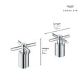 [142172430] Atrio Cross Handles for Roman Tub Faucet (Pair) - Matte Black
