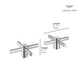 [14215DL0] Atrio Cross Handles for Bathroom Sink Faucet (Pair) - Brushed Warm Sunset