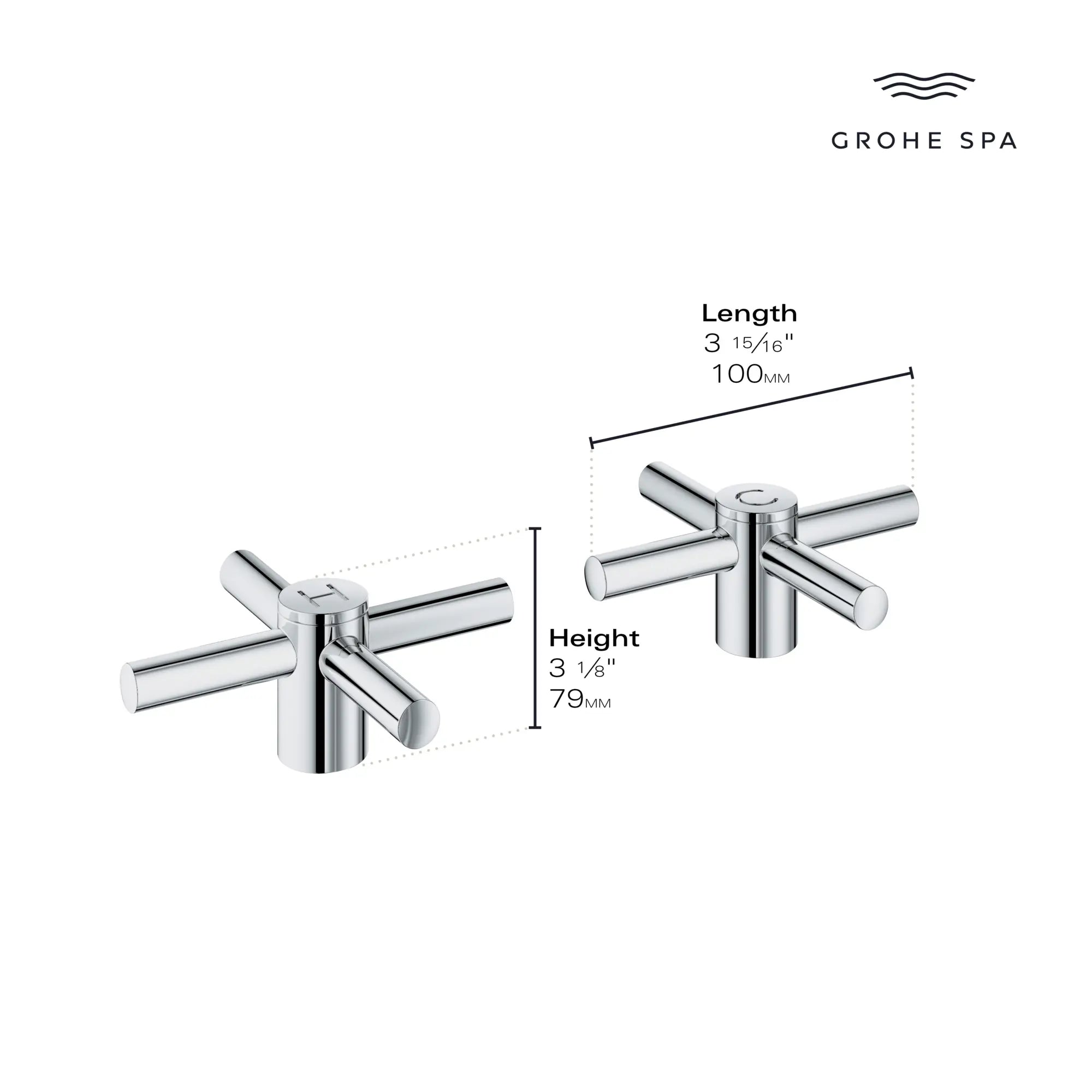 Atrio Cross Handles for Bathroom Sink Faucet (Pair) // BRUSHED WARM SUNSET // 284732_Atrio_Infographic_14215_0001_APR2026_0_CDNwebp.webp