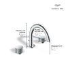 [1053380000] Atrio Private Collection 8-inch Widespread 2-Handle S-Size Bathroom Faucet, 1.2 GPM (4.5 L/min) - GROHE StarLight Chrome