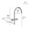 [105337A000] Atrio Private Collection Single Hole 8-Inch Widespread 2-Handle L-Size Bathroom Faucet with Knob Handles, 1.2 GPM (4.5 L/min) - Hard Graphite