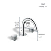 [1053380000] Atrio Private Collection 8-inch Widespread 2-Handle S-Size Bathroom Faucet, 1.2 GPM (4.5 L/min) - GROHE StarLight Chrome