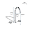 [105339DL00] Atrio Private Collection 8-inch Widespread 2-Handle M-Size Bathroom Faucet with Knob Handles, 1.2 GPM (4.5 L/min) - Brushed Warm Sunset