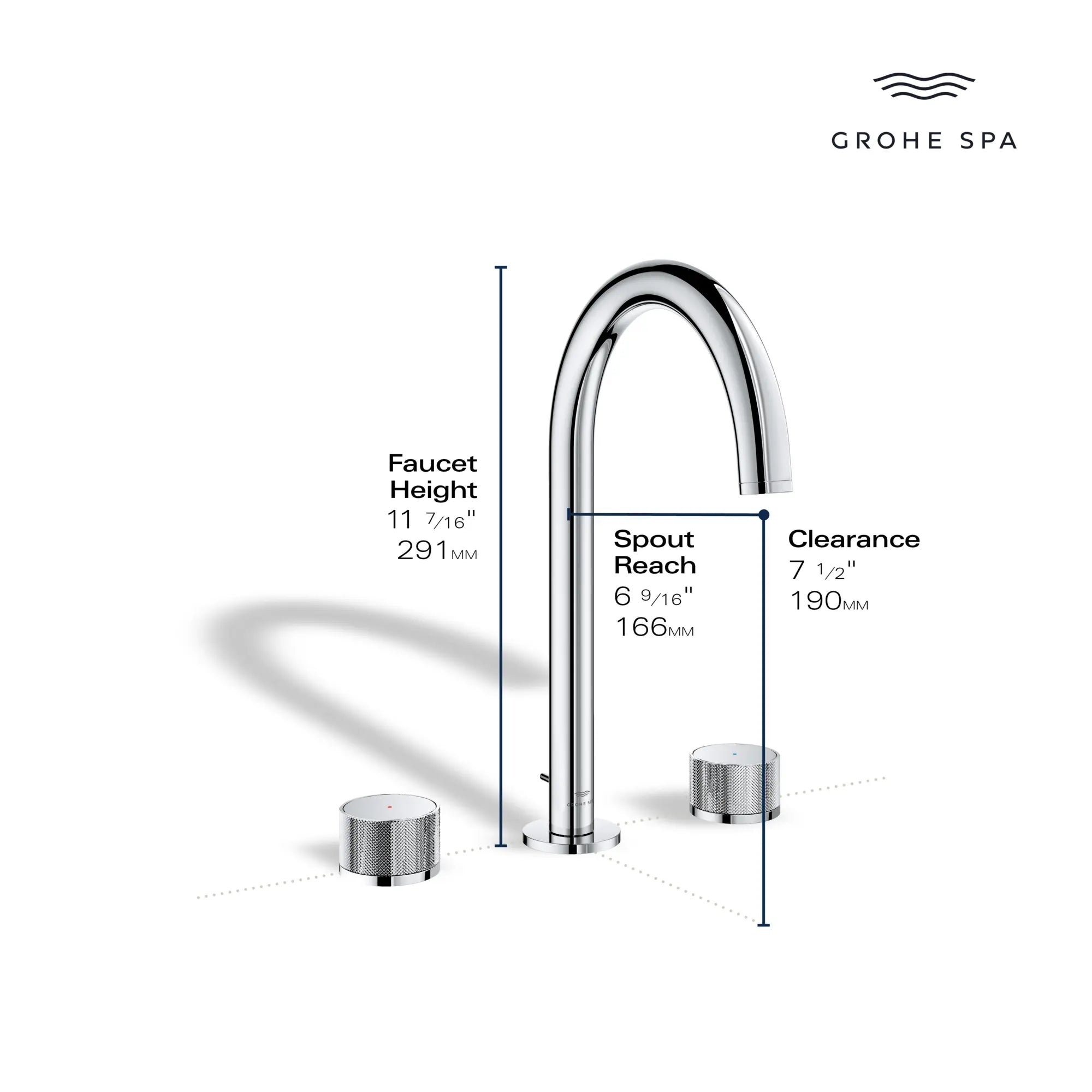 Atrio Private Collection 8-inch Widespread 2-Handle M-Size Bathroom Faucet with Knob Handles, 1.2 GPM (4.5 L/min) // BRUSHED WARM SUNSET // 284743_AtrioPC_Infographic_105339_0001_MAY2026_0_CDNwebp.webp
