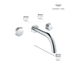 [105364DL00] Atrio Private Collection 2-Handle Wall Mount Faucet, Knob Handles, 1.2 GPM (4.5L.min) - Brushed Warm Sunset