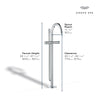 [105772A000] Atrio Private Collection 2-Handle Free Standing Tub Filler with Knob Handles, with 1.75 GPM Hand Shower - Hard Graphite