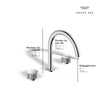 [105365GN00] Atrio Private Collection 3-Hole 2-Handle Deck Mount Roman Tub Faucet with Knob Handles - Brushed Cool Sunrise