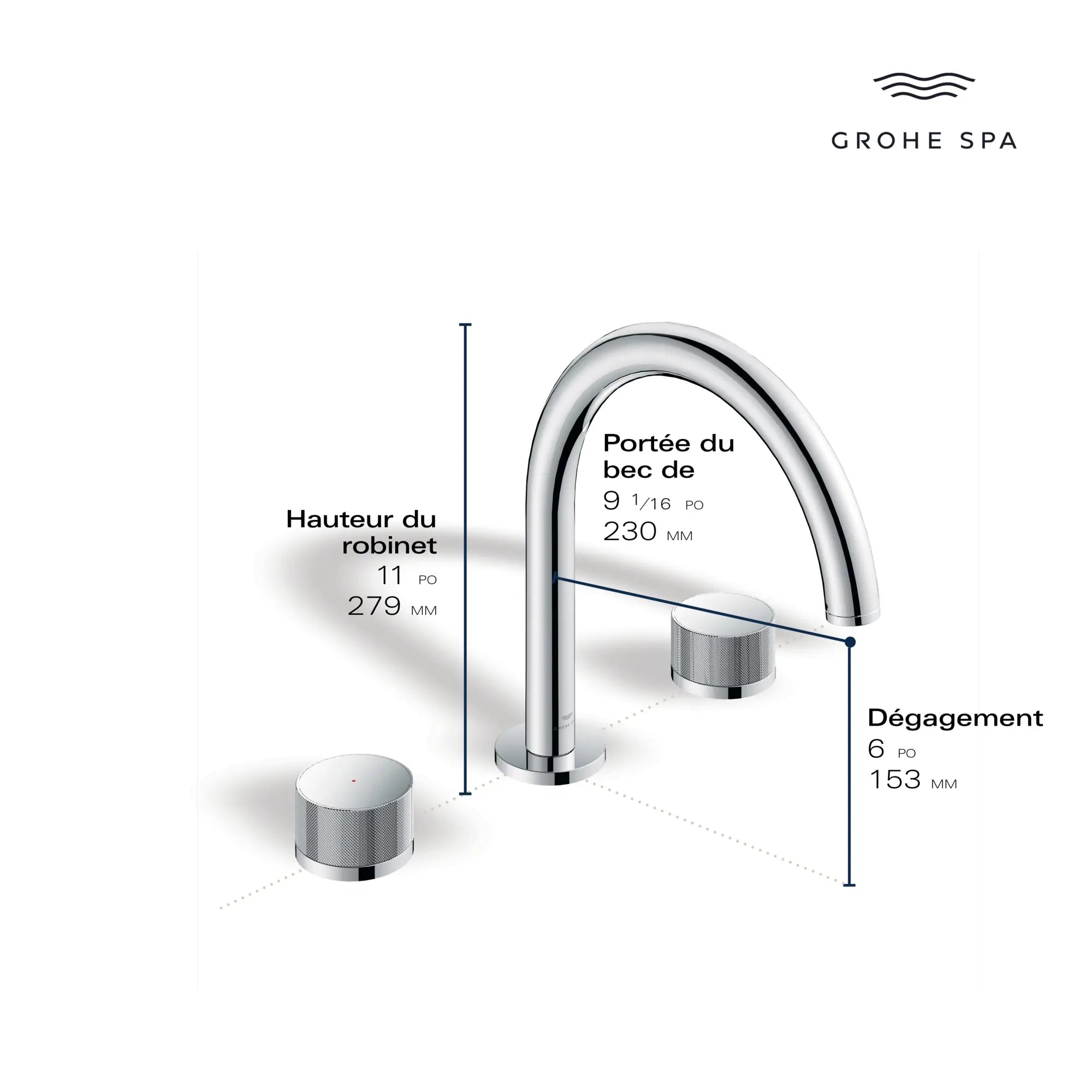 Atrio Private Collection 3-Hole 2-Handle Deck Mount Roman Tub Faucet with Knob Handles // BRUSHED COOL SUNRISE // 284757_AtrioPC_Infographic_105365_0001_MAY2026_1_CDNwebp.webp
