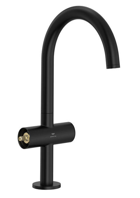 Atrio Single Hole Two-Handle L-Size Bathroom Faucet without Handles, 1.2 GPM (4.5 L/min) - Matte Black
