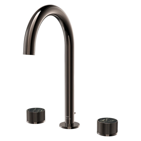 Atrio Private Collection 8-inch Widespread 2-Handle M-Size Bathroom Faucet with Knob Handles, 1.2 GPM (4.5 L/min) - Hard Graphite