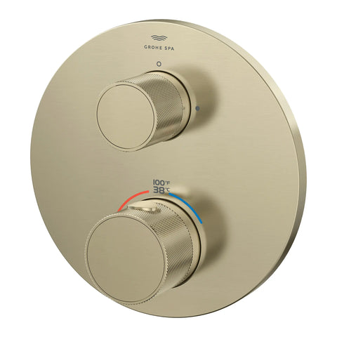Atrio Private Collection Dual Function 2-Handle Thermostatic Valve Trim with Control Module with Knob Handles - Brushed Nickel InfinityFinish