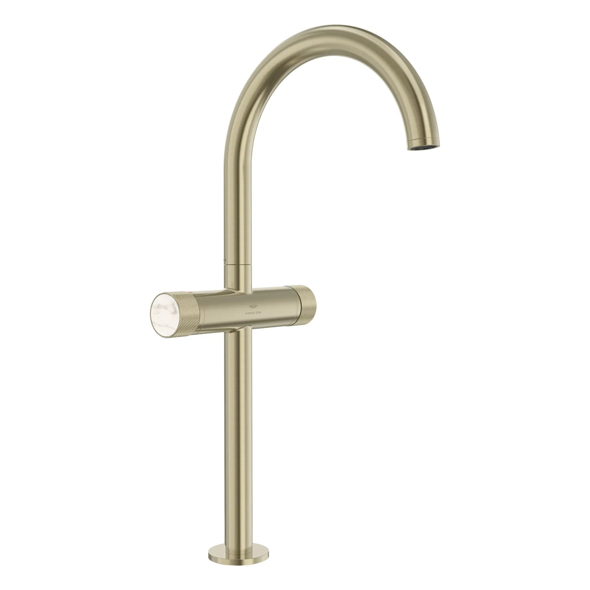 Atrio Private Collection Single Hole Two-Handle Vessel Sink Faucet with Knob Handles, 1.2 GPM (4.5 L/min) // BRUSHED NICKEL INFINITYFINISH // 285336_Atrio_PC_SiloRight_105342EN00_48456_0001_APRIL2026_0_CDNwebp.webp