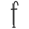[1057722430] Atrio Private Collection 2-Handle Free Standing Tub Filler with Knob Handles, with 1.75 GPM Hand Shower - Hard Graphite