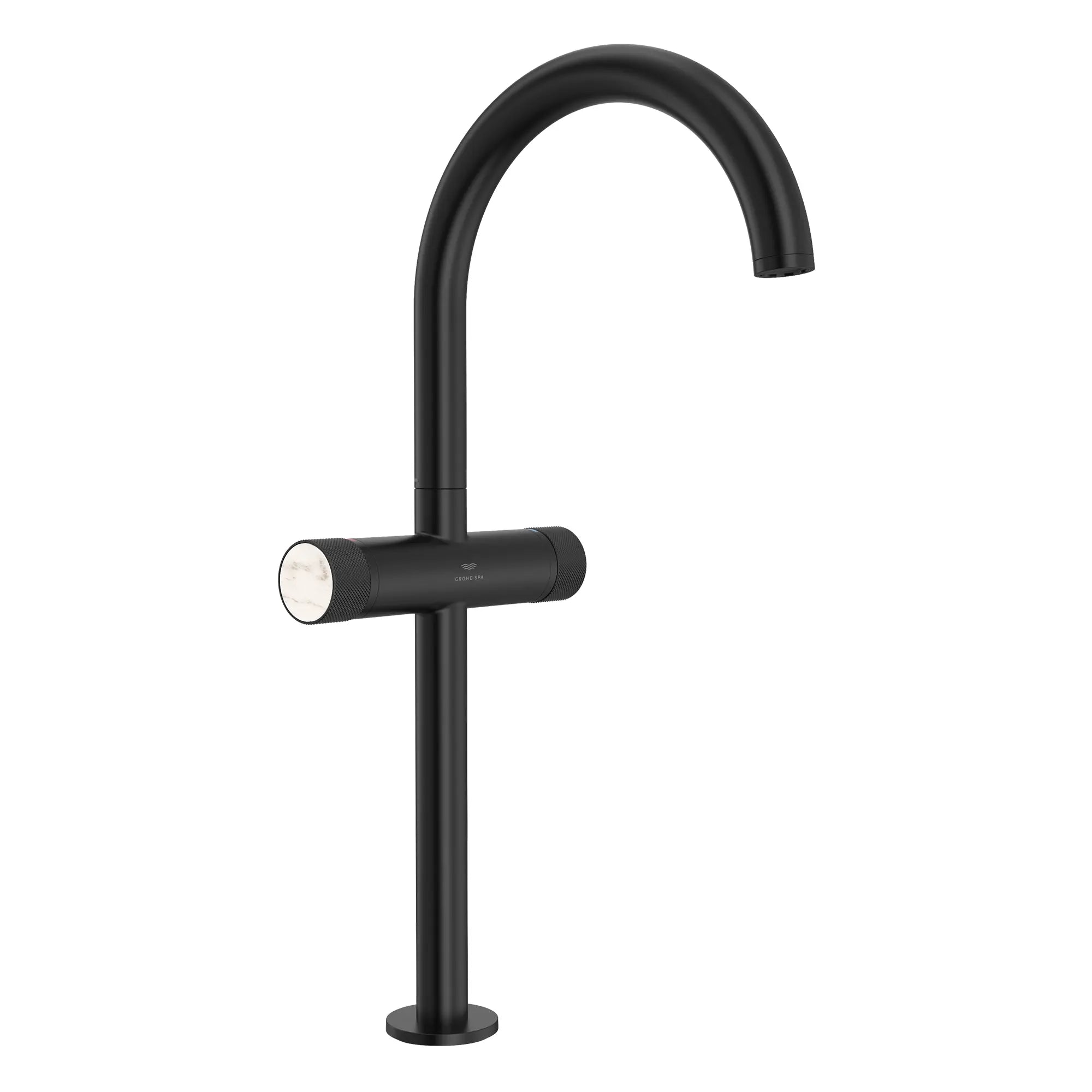 Atrio Private Collection Single Hole Two-Handle Vessel Sink Faucet with Knob Handles, 1.2 GPM (4.5 L/min) // MATTE BLACK // 285365_Atrio_PC_SiloRight_1053422430_48456_0001_APRIL2026_0_CDNwebp.webp