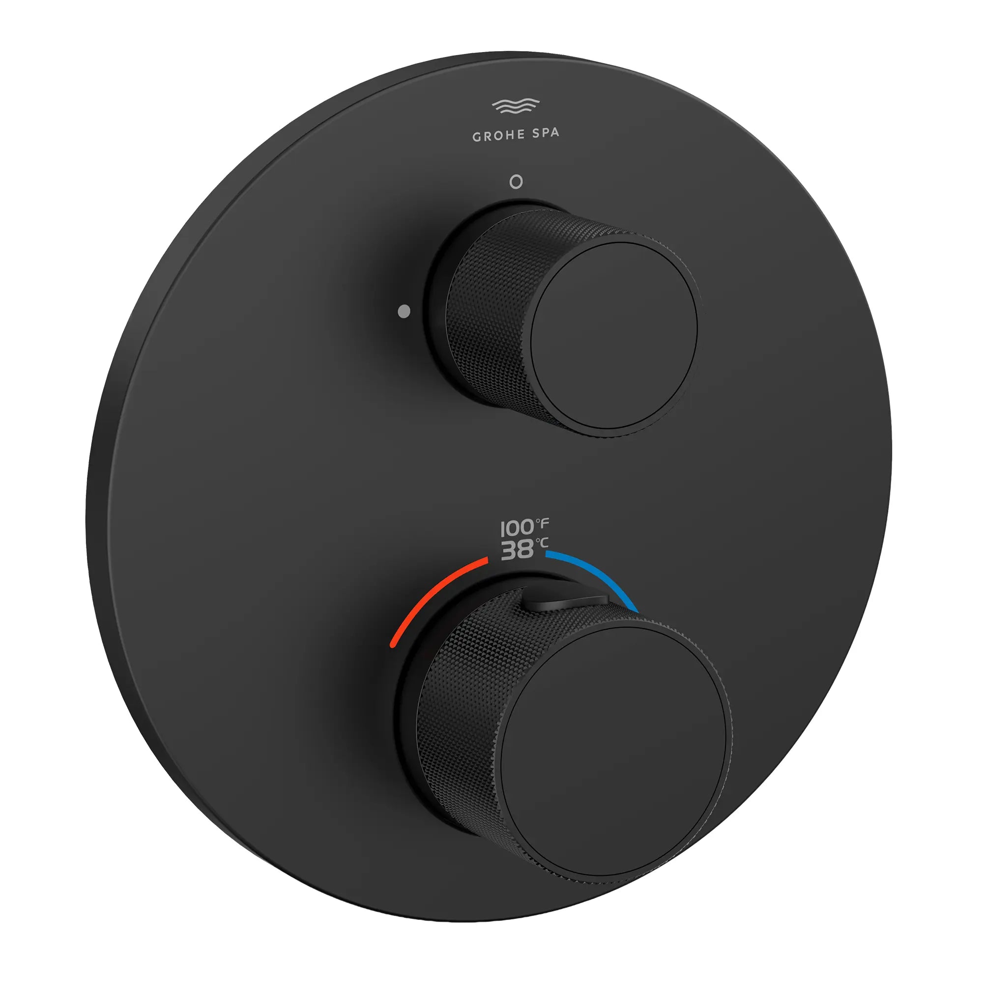 Atrio Private Collection Dual Function 2-Handle Thermostatic Valve Trim with Control Module with Knob Handles // MATTE BLACK // 285371_Atrio_PC_SiloRight_1053662430_0001_APRIL2026_0_CDNwebp.webp