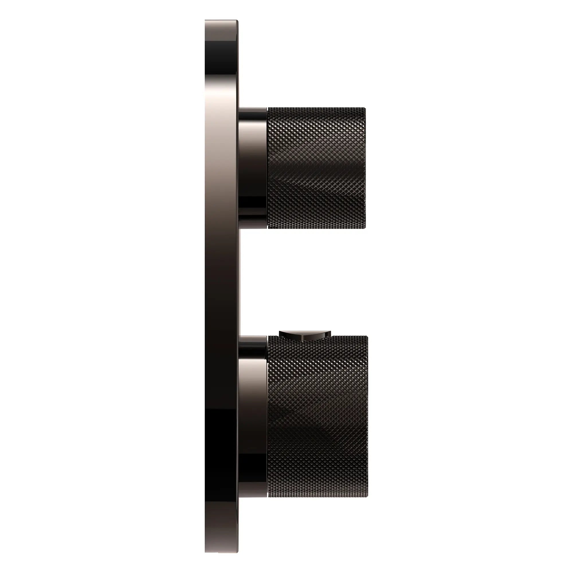 Atrio Private Collection Dual Function 2-Handle Thermostatic Valve Trim with Control Module with Knob Handles // HARD GRAPHITE // 285391_Atrio_PC_SiloSide_105366A000_0001_APRIL2026_0_CDNwebp.webp