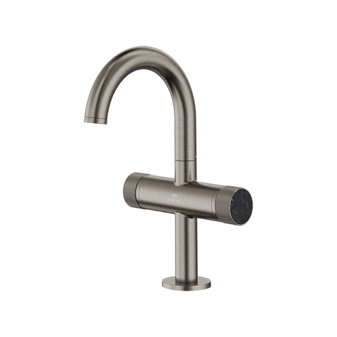Atrio Private Collection Single Hole Two-Handle M-Size Bathroom Faucet with Knob Handles, 1.2 GPM (4.5 L/min) - Brushed Hard Graphite