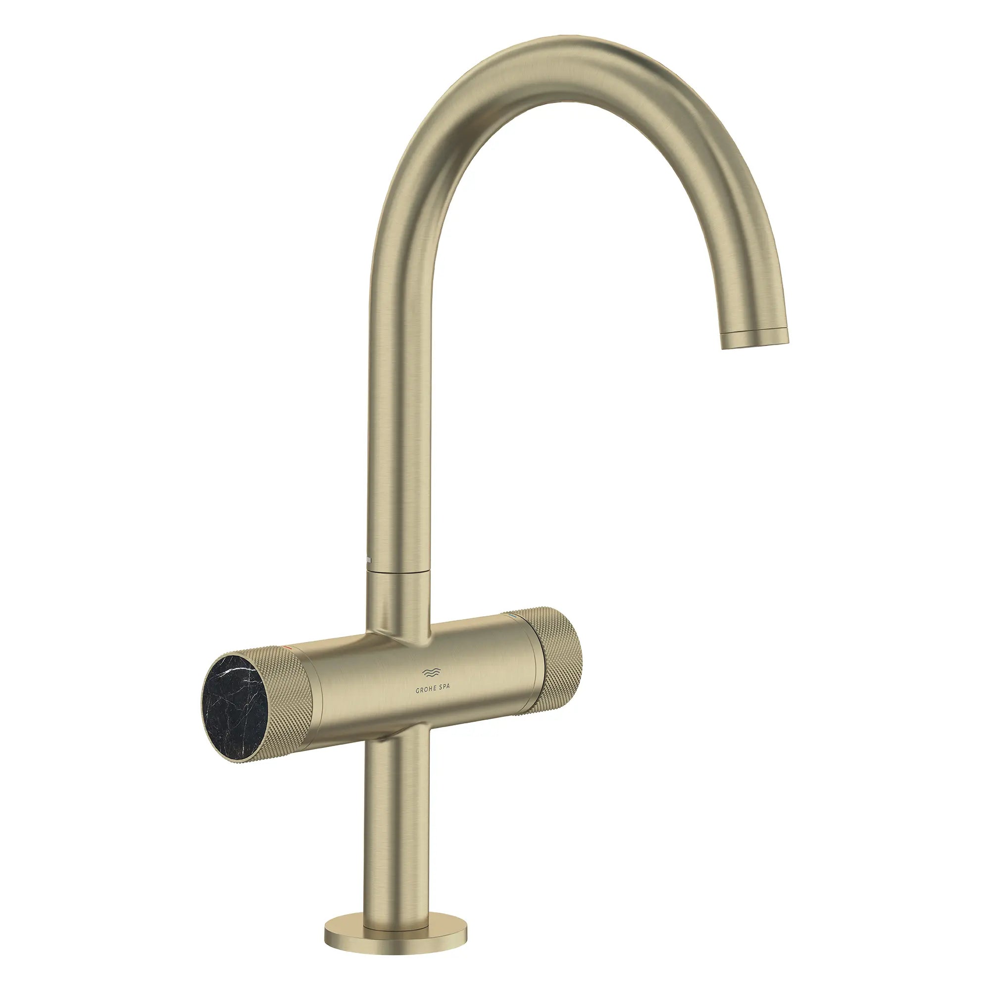 Atrio Private Collection Single Hole 8-Inch Widespread 2-Handle L-Size Bathroom Faucet with Knob Handles, 1.2 GPM (4.5 L/min) // BRUSHED NICKEL INFINITYFINISH // 285437_Atrio_SiloRight_105337EN00_48457EN00_0001_MARCH2026_0_CDNwebp.webp