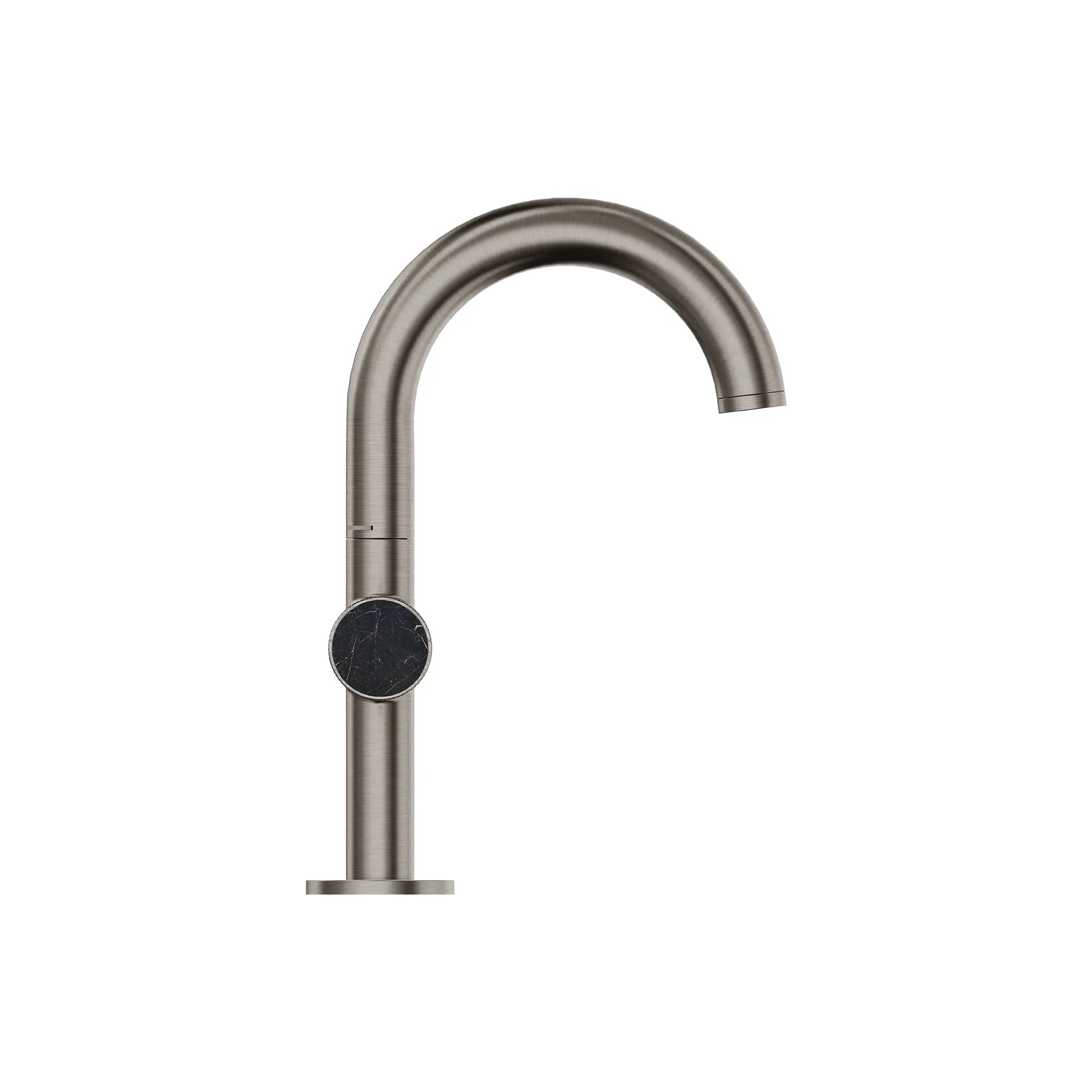 Atrio Private Collection Single Hole Two-Handle M-Size Bathroom Faucet with Knob Handles, 1.2 GPM (4.5 L/min) // BRUSHED HARD GRAPHITE // 285462_Atrio_SiloSide_105341AL00_48457AL00_0001_MARCH2026_0_CDNwebp.webp