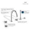 [105350A000] Atrio Private Collection 5-Hole 2-Handle Deckmount Tub Filler with Knob Handles with 1.75 GPM Hand Shower - Hard Graphite