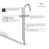 [105772A000] Atrio Private Collection 2-Handle Free Standing Tub Filler with Knob Handles, with 1.75 GPM Hand Shower - Hard Graphite