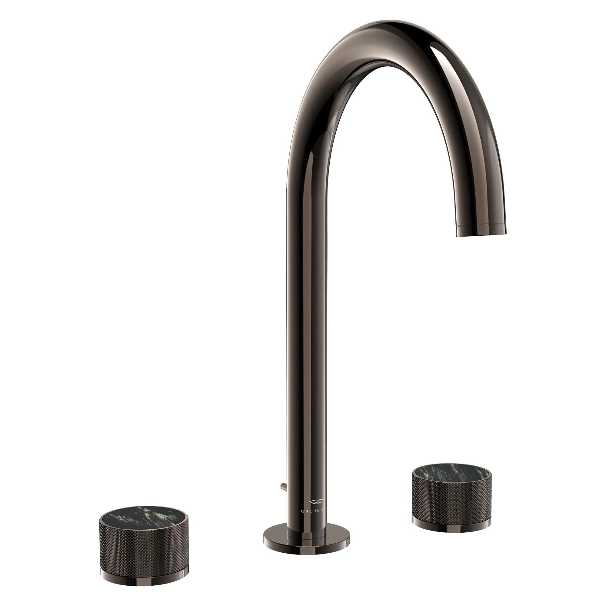 Atrio Private Collection 8-inch Widespread 2-Handle M-Size Bathroom Faucet with Knob Handles, 1.2 GPM (4.5 L/min) // HARD GRAPHITE // 286500_Atrio_PC_SiloRight_105339A000_48461_0001_APRIL2026_0_CDNwebp.webp