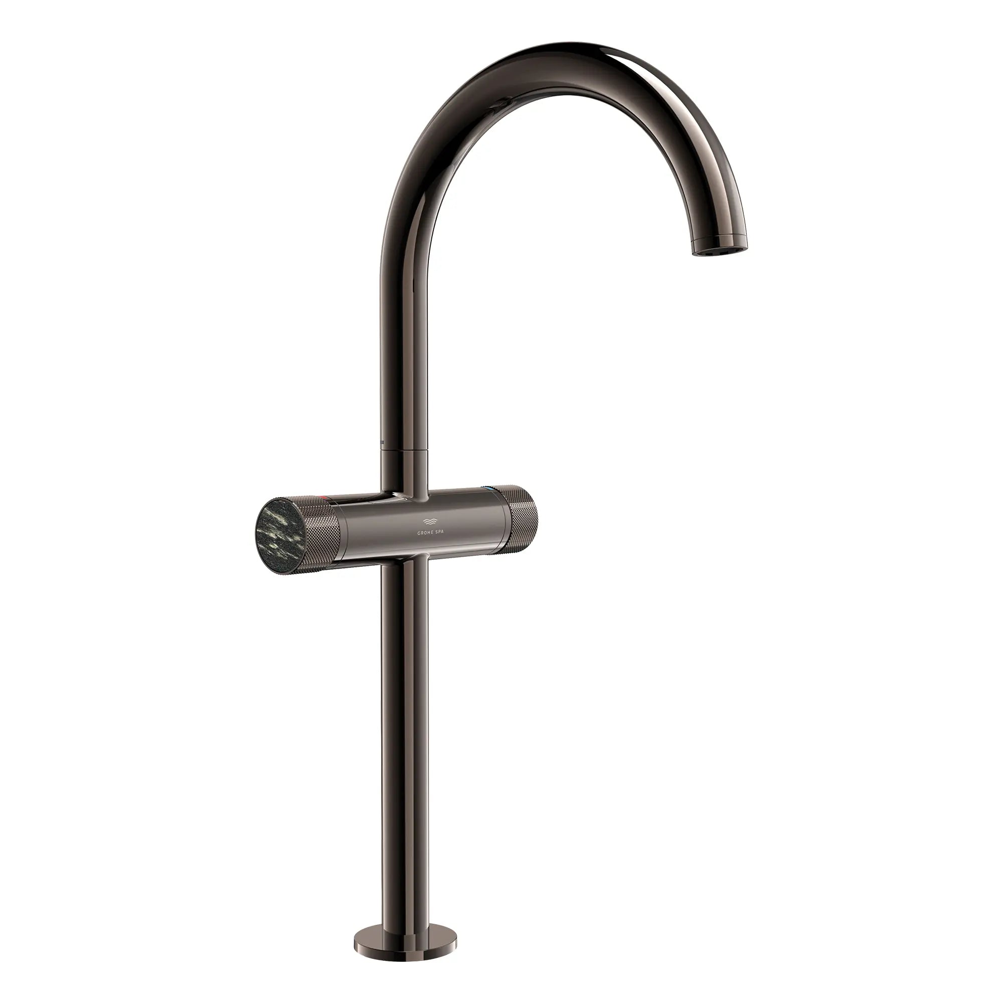 Atrio Private Collection Single Hole Two-Handle Vessel Sink Faucet with Knob Handles, 1.2 GPM (4.5 L/min) // HARD GRAPHITE // 286505_Atrio_PC_SiloRight_105342A000_48457_0001_APRIL2026_0_CDNwebp.webp