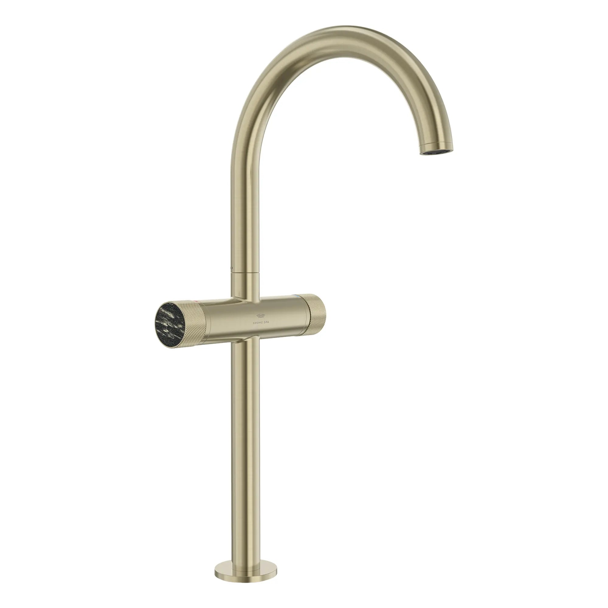 Atrio Private Collection Single Hole Two-Handle Vessel Sink Faucet with Knob Handles, 1.2 GPM (4.5 L/min) // BRUSHED NICKEL INFINITYFINISH // 286506_Atrio_PC_SiloRight_105342EN00_48457_0001_APRIL2026_0_CDNwebp.webp