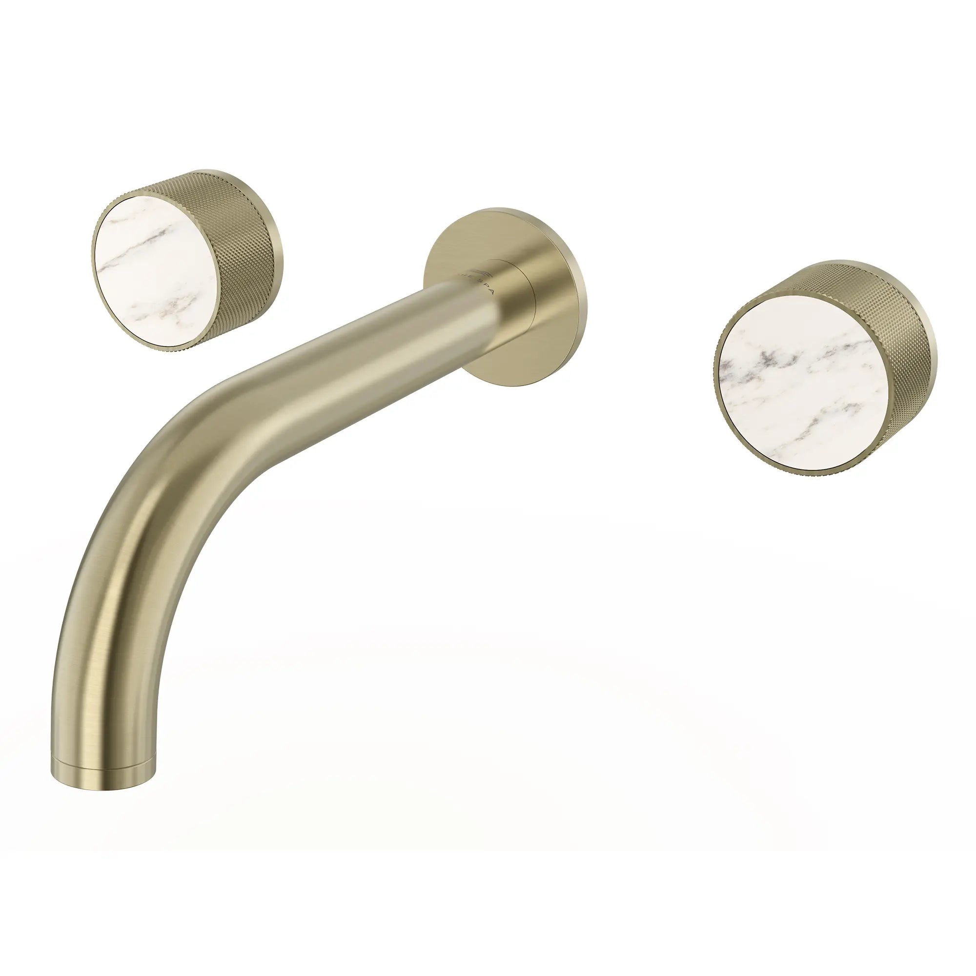 Atrio Private Collection 2-Handle Wall Mount Faucet, Knob Handles, 1.2 GPM (4.5L.min) // BRUSHED NICKEL INFINITYFINISH // 286584_Atrio_PC_SiloLeft_105364EN00_48460_0001_APRIL2026_0_CDNwebp.webp