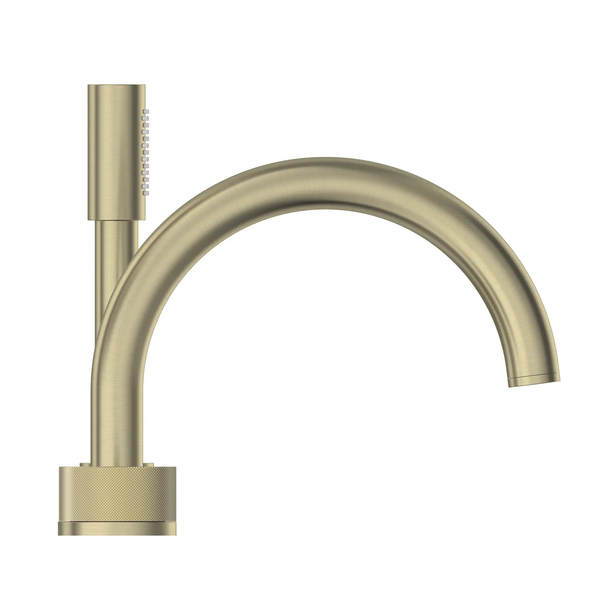 Atrio Private Collection 5-Hole 2-Handle Deckmount Tub Filler with Knob Handles with 1.75 GPM Hand Shower // BRUSHED NICKEL INFINITYFINISH // 286641_Atrio_PC_SiloSide_105350EN00_464622430_0001_APRIL2026_0_CDNwebp.webp