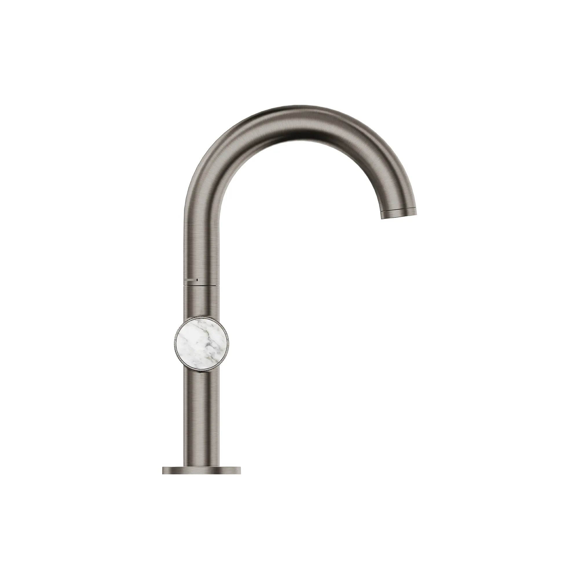 Atrio Private Collection Single Hole Two-Handle M-Size Bathroom Faucet with Knob Handles, 1.2 GPM (4.5 L/min) // BRUSHED HARD GRAPHITE // 286740_Atrio_SiloSide_105341AL00_48456AL00_0001_MARCH2026_0_CDNwebp.webp