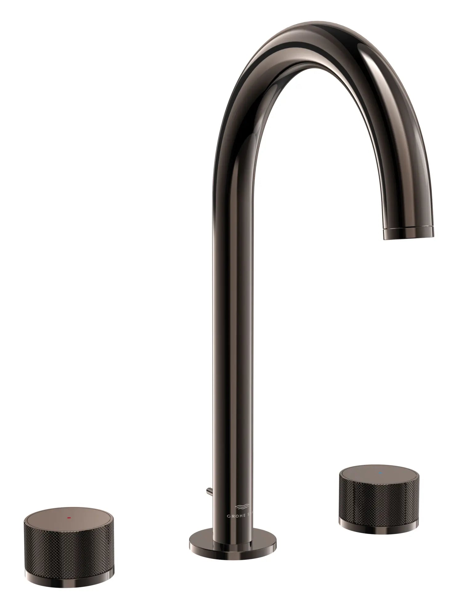 Atrio Private Collection 8-inch Widespread 2-Handle M-Size Bathroom Faucet with Knob Handles, 1.2 GPM (4.5 L/min) // HARD GRAPHITE // 287121_Atrio_PC_SiloRight_105339A000_0001_JUNE2026_0_CDNwebp.webp