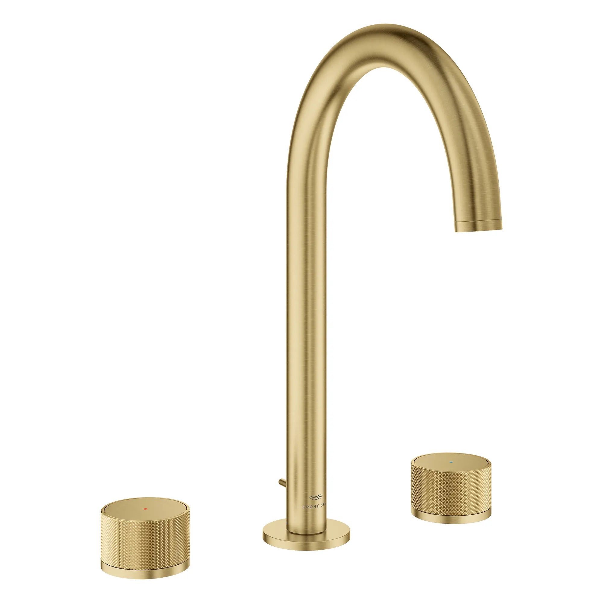 Atrio Private Collection 8-inch Widespread 2-Handle M-Size Bathroom Faucet with Knob Handles, 1.2 GPM (4.5 L/min) // BRUSHED COOL SUNRISE // 287125_Atrio_PC_SiloRight_105339GN00_0001_JUNE2026_1_CDNwebp.webp
