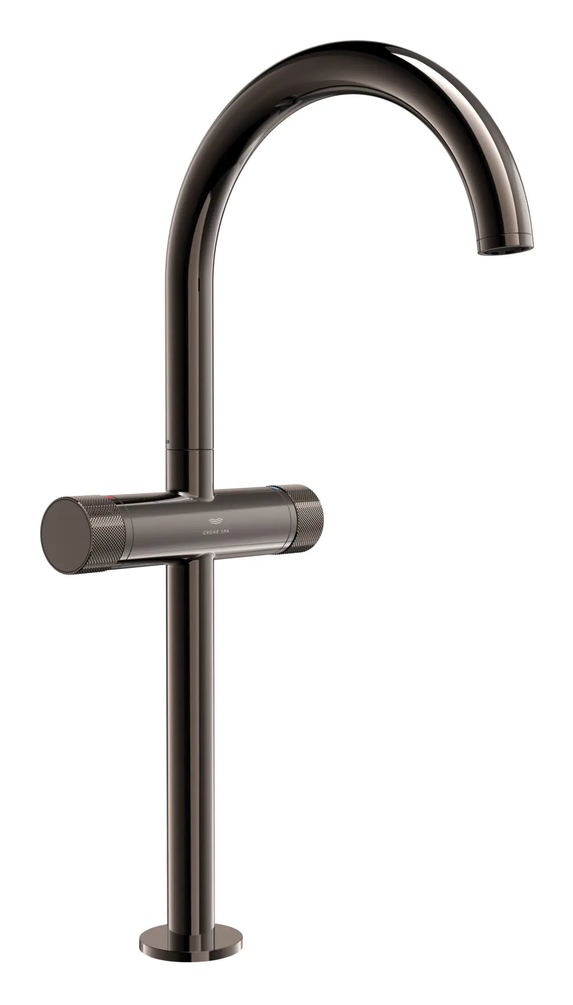 Atrio Private Collection Single Hole Two-Handle Vessel Sink Faucet with Knob Handles, 1.2 GPM (4.5 L/min) // HARD GRAPHITE // 287126_Atrio_PC_SiloRight_105342A000_0001_JUNE2026_0_CDNwebp.webp