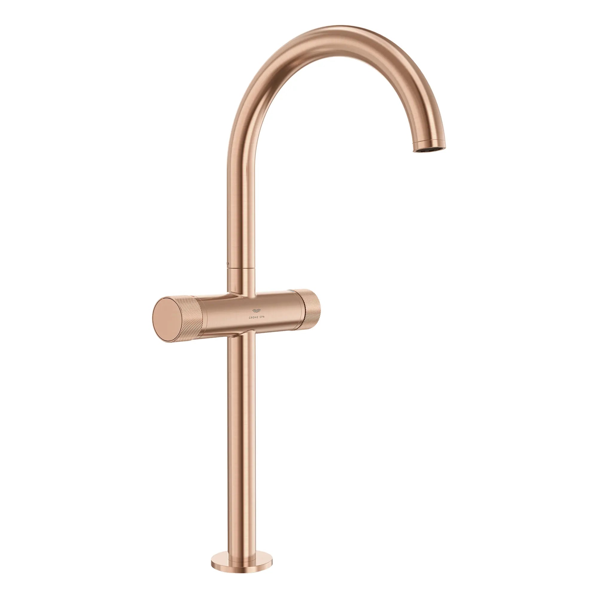 Atrio Private Collection Single Hole Two-Handle Vessel Sink Faucet with Knob Handles, 1.2 GPM (4.5 L/min) // BRUSHED WARM SUNSET // 287128_Atrio_PC_SiloRight_105342DL00_0001_JUNE2026_1_CDNwebp.webp