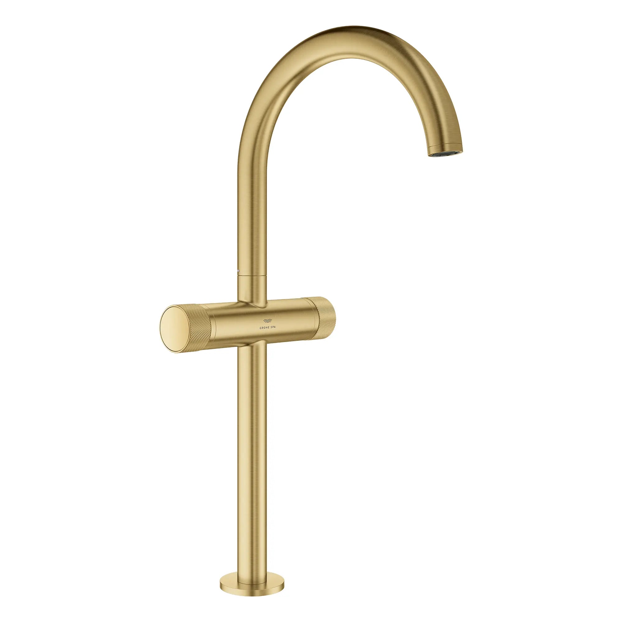Atrio Private Collection Single Hole Two-Handle Vessel Sink Faucet with Knob Handles, 1.2 GPM (4.5 L/min) // BRUSHED COOL SUNRISE // 287129_Atrio_PC_SiloRight_105342GN00_0001_JUNE2026_1_CDNwebp.webp