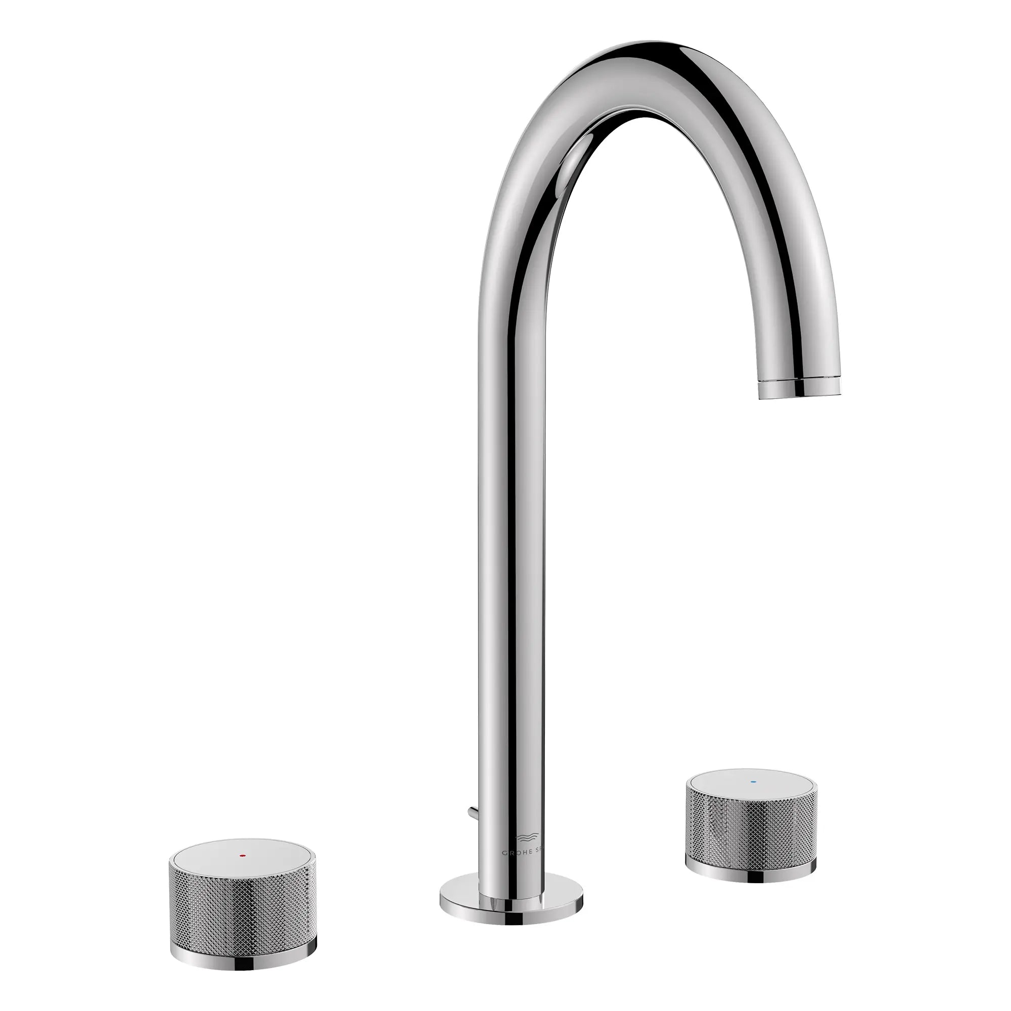 Atrio Private Collection 8-inch Widespread 2-Handle M-Size Bathroom Faucet with Knob Handles, 1.2 GPM (4.5 L/min) // GROHE STARLIGHT CHROME // 287148_Atrio_PC_SiloRight_1053390000_0001_JUNE2026_1_CDNwebp.webp