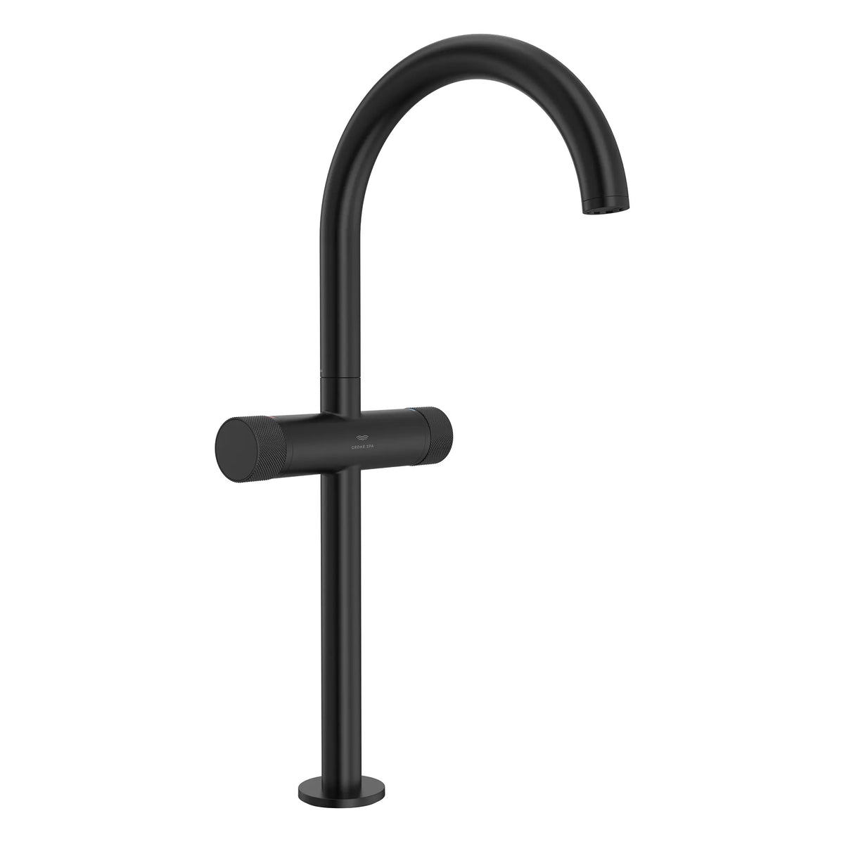Atrio Private Collection Single Hole Two-Handle Vessel Sink Faucet with Knob Handles, 1.2 GPM (4.5 L/min) // MATTE BLACK // 287152_Atrio_PC_SiloRight_1053422430_0001_JUNE2026_1_CDNwebp.webp